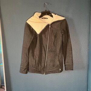 Vans Black Teddy Jacket with Cream Hood